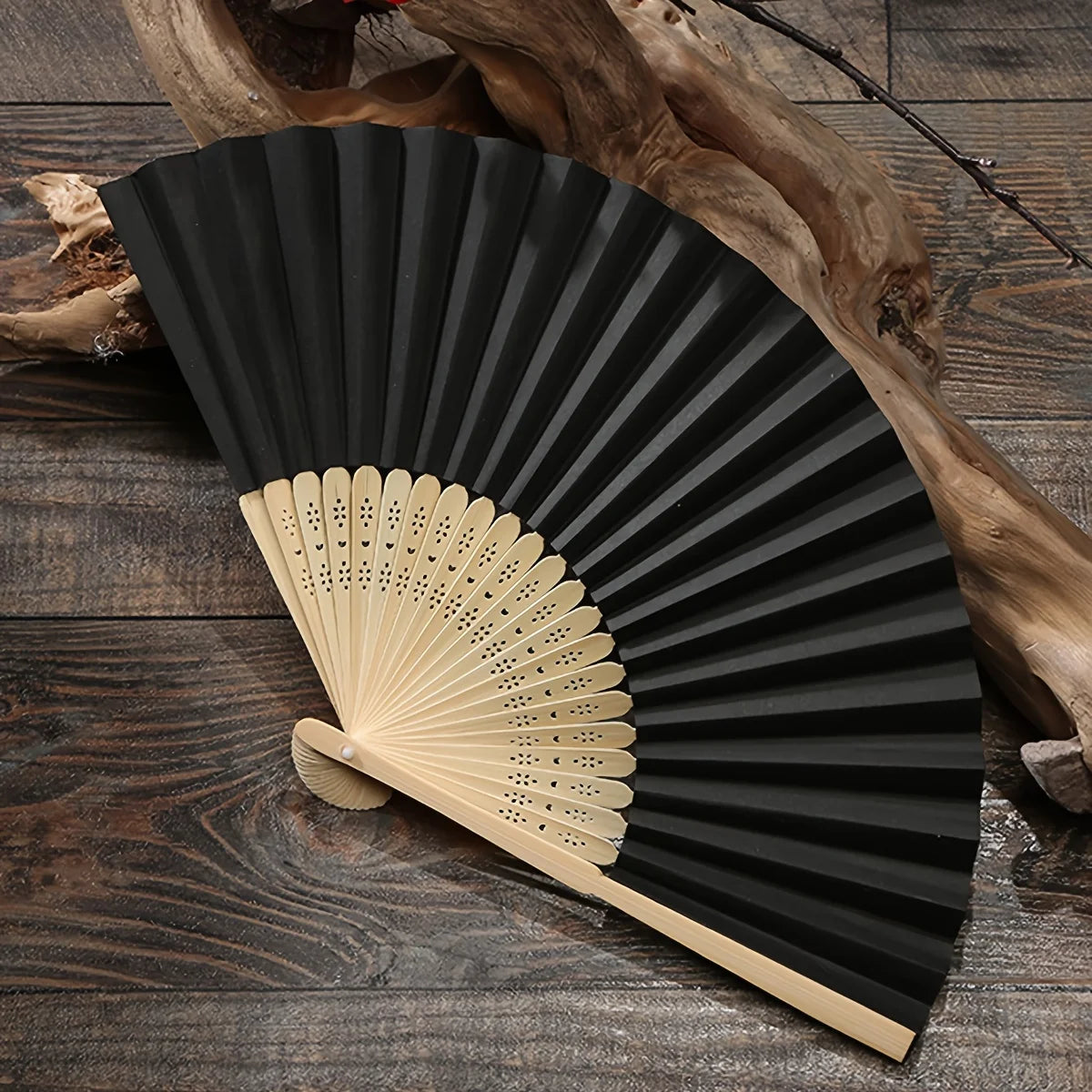 Folding Bamboo Fan - Multicolored