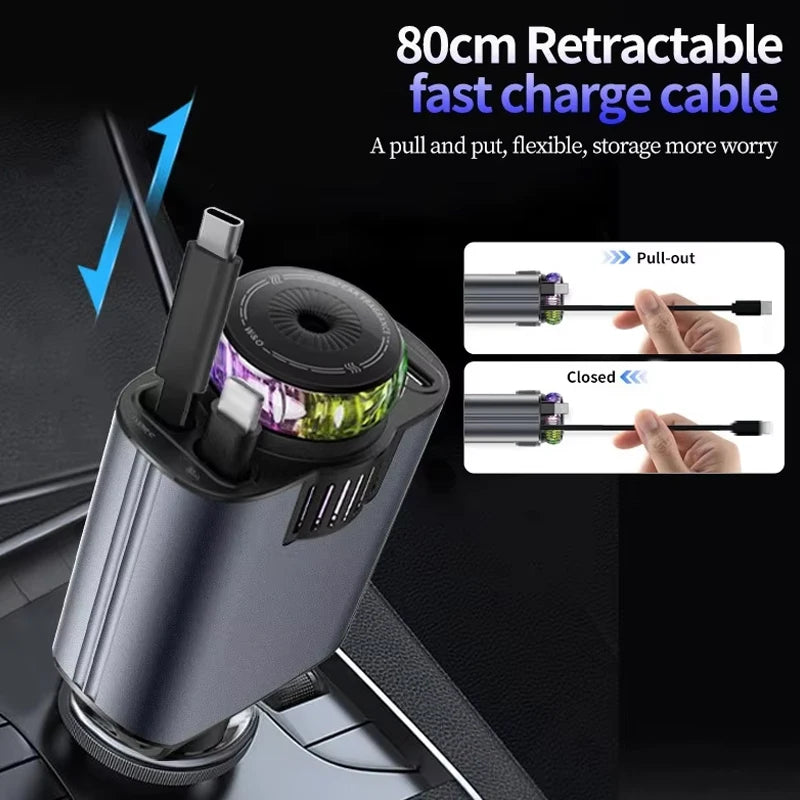 Chargeur de voiture 5-en-1 - Charge Rapide 45W