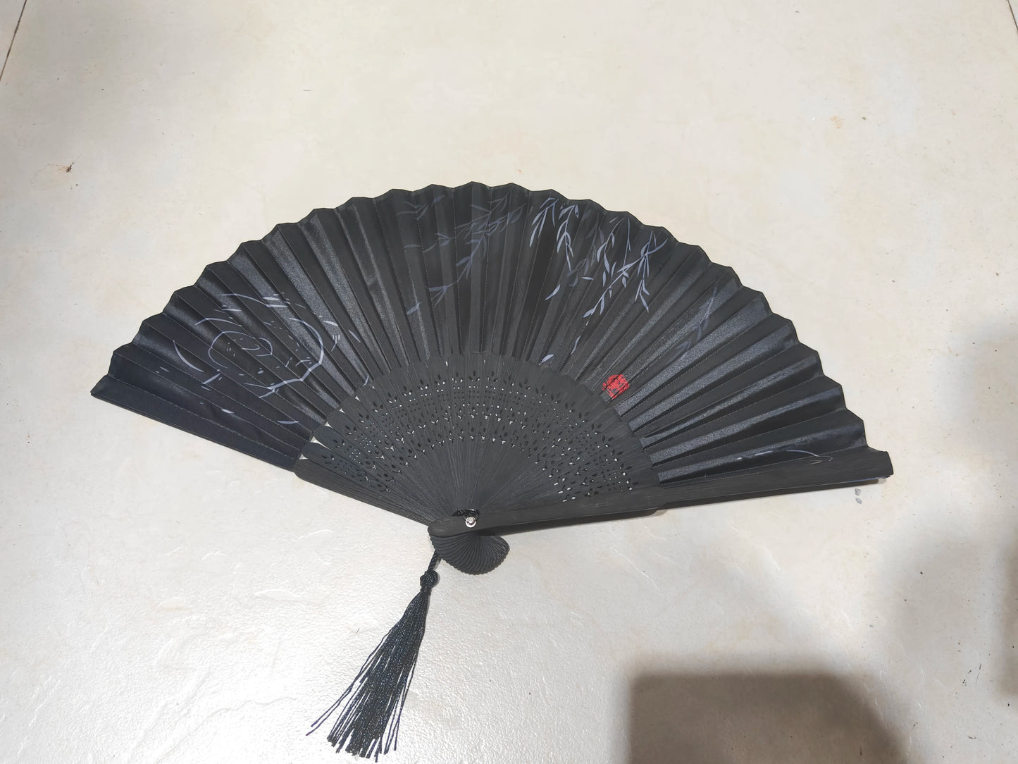Folding Bamboo Fan - Multicolored