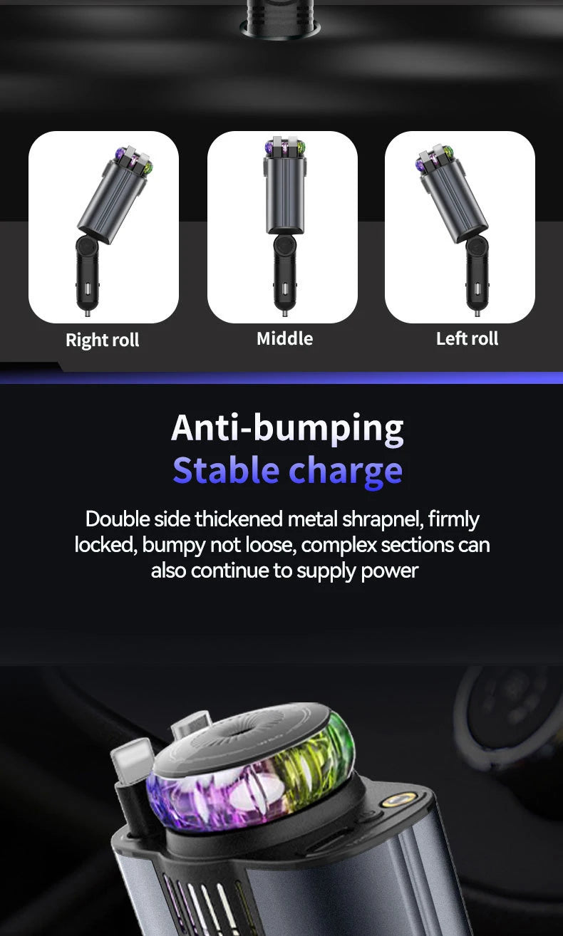 Chargeur de voiture 5-en-1 - Charge Rapide 45W