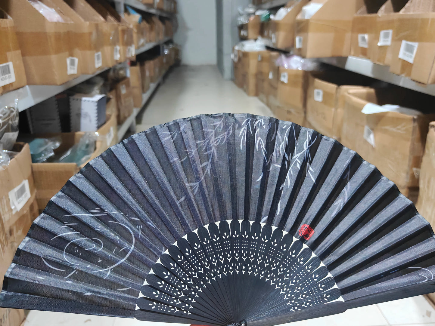 Folding Bamboo Fan - Multicolored